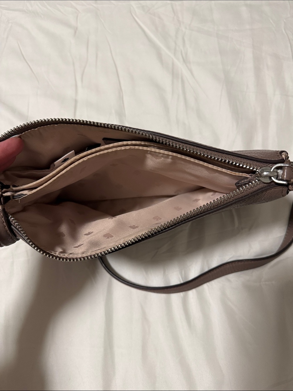 kate spade Pebbled Leather Brown Crossbody Messenger - Picture 4 of 10